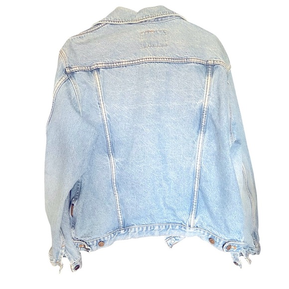 1990's Giorgio Armani Jeans Light Blue Denim Jacket size L  *read* - Picture 2 of 10